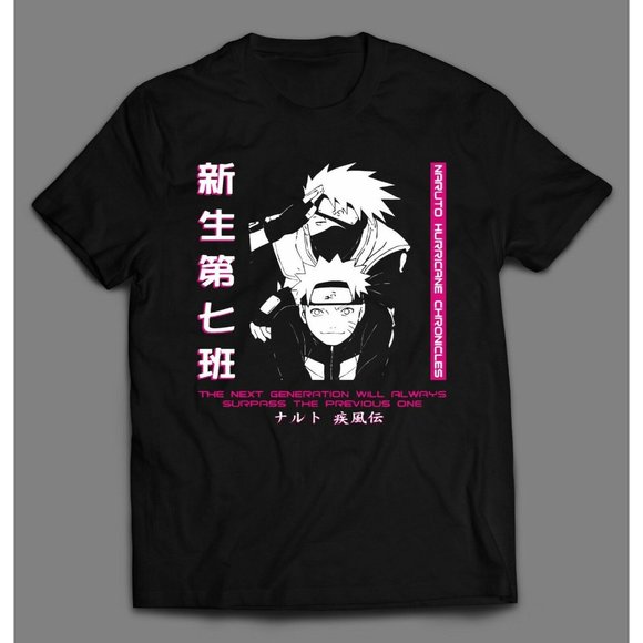 NARUTO AND KAKASHI JAPANESE ANIME HIGH QUALITY TEE - Picture 1 of 1